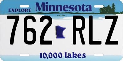 MN license plate 762RLZ