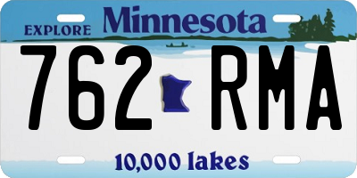 MN license plate 762RMA