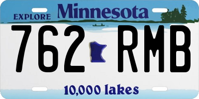 MN license plate 762RMB