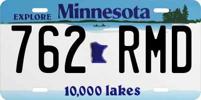 MN license plate 762RMD