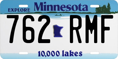 MN license plate 762RMF