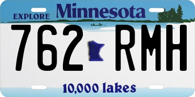 MN license plate 762RMH