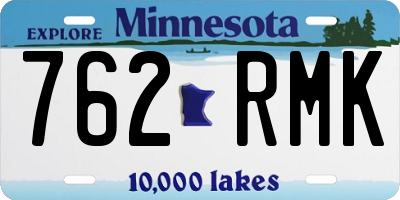 MN license plate 762RMK