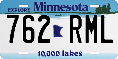 MN license plate 762RML