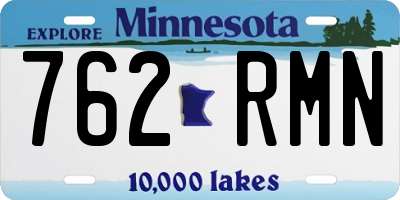 MN license plate 762RMN