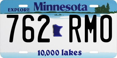 MN license plate 762RMO