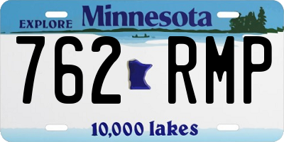 MN license plate 762RMP