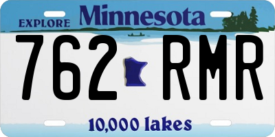 MN license plate 762RMR