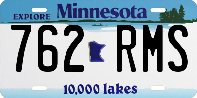 MN license plate 762RMS