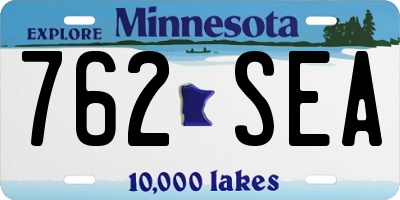 MN license plate 762SEA