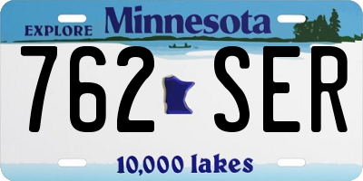 MN license plate 762SER