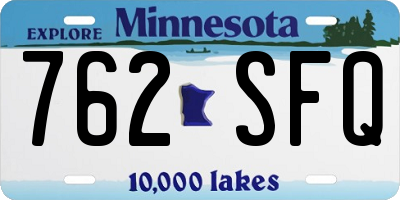MN license plate 762SFQ