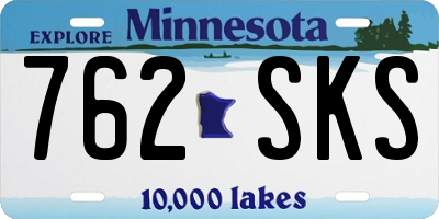 MN license plate 762SKS