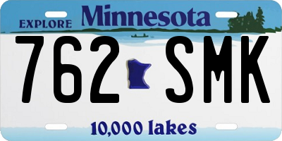 MN license plate 762SMK