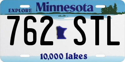 MN license plate 762STL