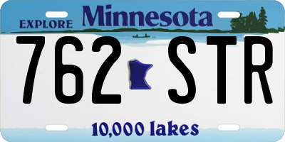 MN license plate 762STR