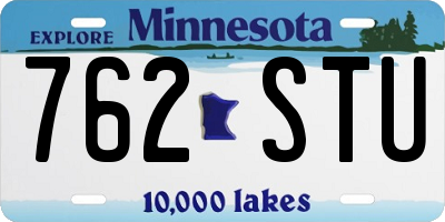 MN license plate 762STU