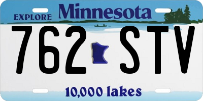 MN license plate 762STV