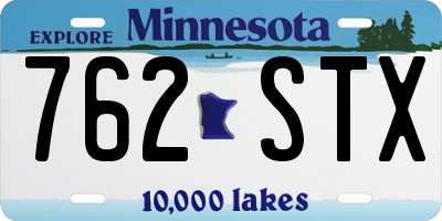 MN license plate 762STX