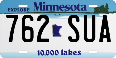 MN license plate 762SUA