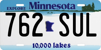 MN license plate 762SUL