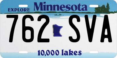 MN license plate 762SVA