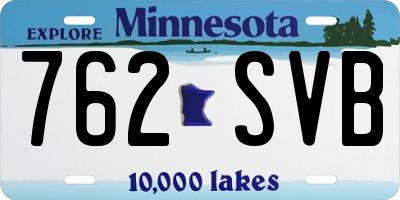 MN license plate 762SVB