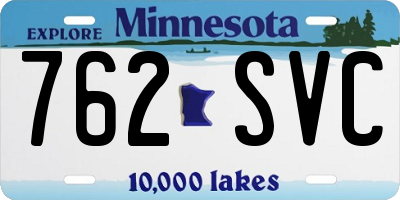 MN license plate 762SVC