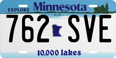 MN license plate 762SVE