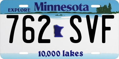 MN license plate 762SVF