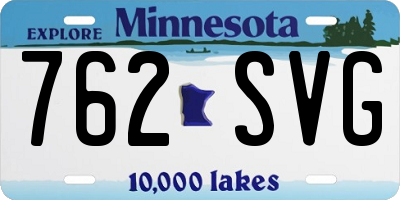 MN license plate 762SVG