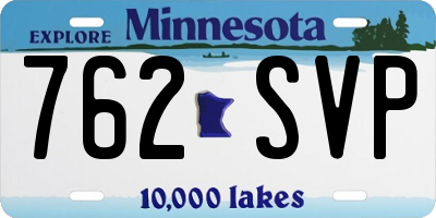 MN license plate 762SVP