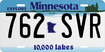 MN license plate 762SVR