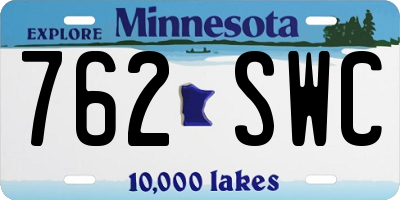 MN license plate 762SWC