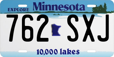 MN license plate 762SXJ
