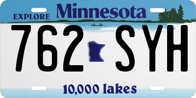 MN license plate 762SYH