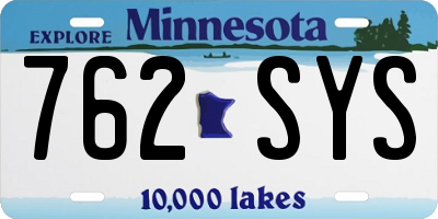 MN license plate 762SYS