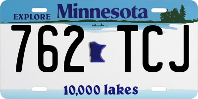 MN license plate 762TCJ