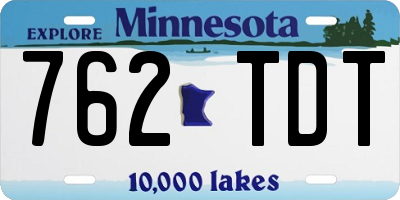MN license plate 762TDT