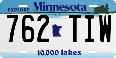 MN license plate 762TIW