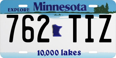 MN license plate 762TIZ
