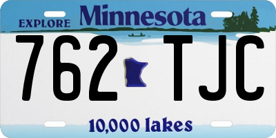 MN license plate 762TJC