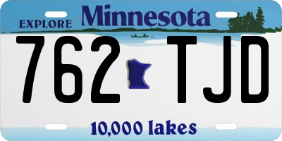 MN license plate 762TJD