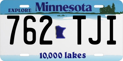 MN license plate 762TJI
