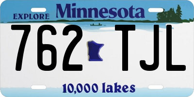 MN license plate 762TJL