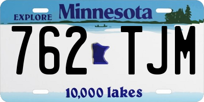 MN license plate 762TJM