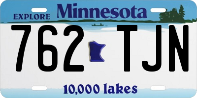 MN license plate 762TJN