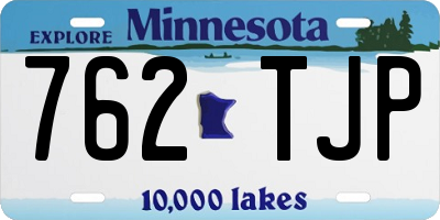 MN license plate 762TJP