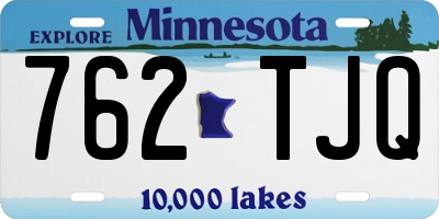 MN license plate 762TJQ