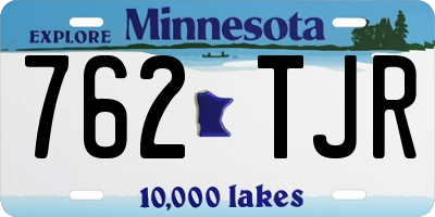 MN license plate 762TJR